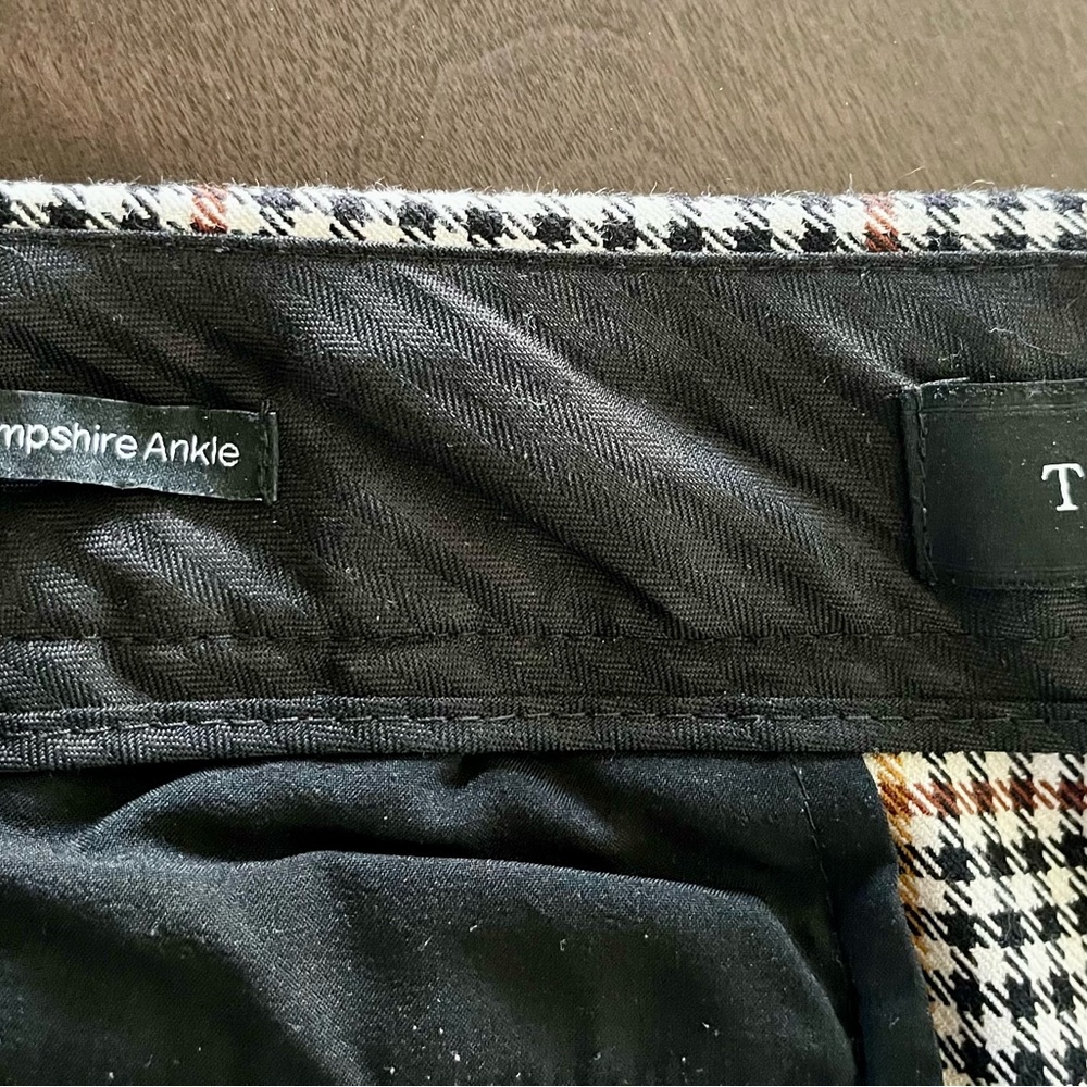 Talbots Black and White Checkered Hampshire Ankle Pants - Picture 6 of 7
